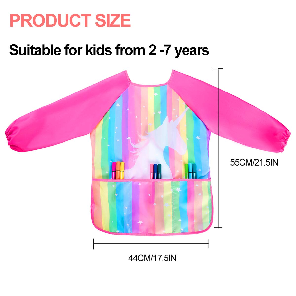 Art Smock For Kids Waterproof Artist Painting Smocks Toddler Painting Apron