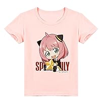 Boy Girls SPY Family Short Sleeve Tee Tops Crewneck Soft Shirt Anime Casual Lightweight T Shirt