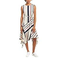 Maggy London Women's Stripe Charmeuse Fit and Flare