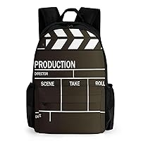 Movie Clapper Board Laptop Backpacks 16 Inch Travel Shoulder Bag Multipurpose Casual Hiking Daypack