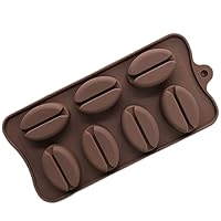 7 Cavity Coffee Bean Silicone Mold for Cake Chocolate Ice Tray Panna Cotta Pudding Jelly Candy