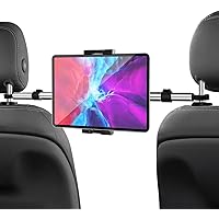 woleyi Car Headrest Tablet Holder Mount - [Anti Shake & Stretchable] Phone iPad Holder Back Seat for Car Between Kids Stand for iPad Pro 12.9 Air Mini, Galaxy Tabs, Switch, 4-13