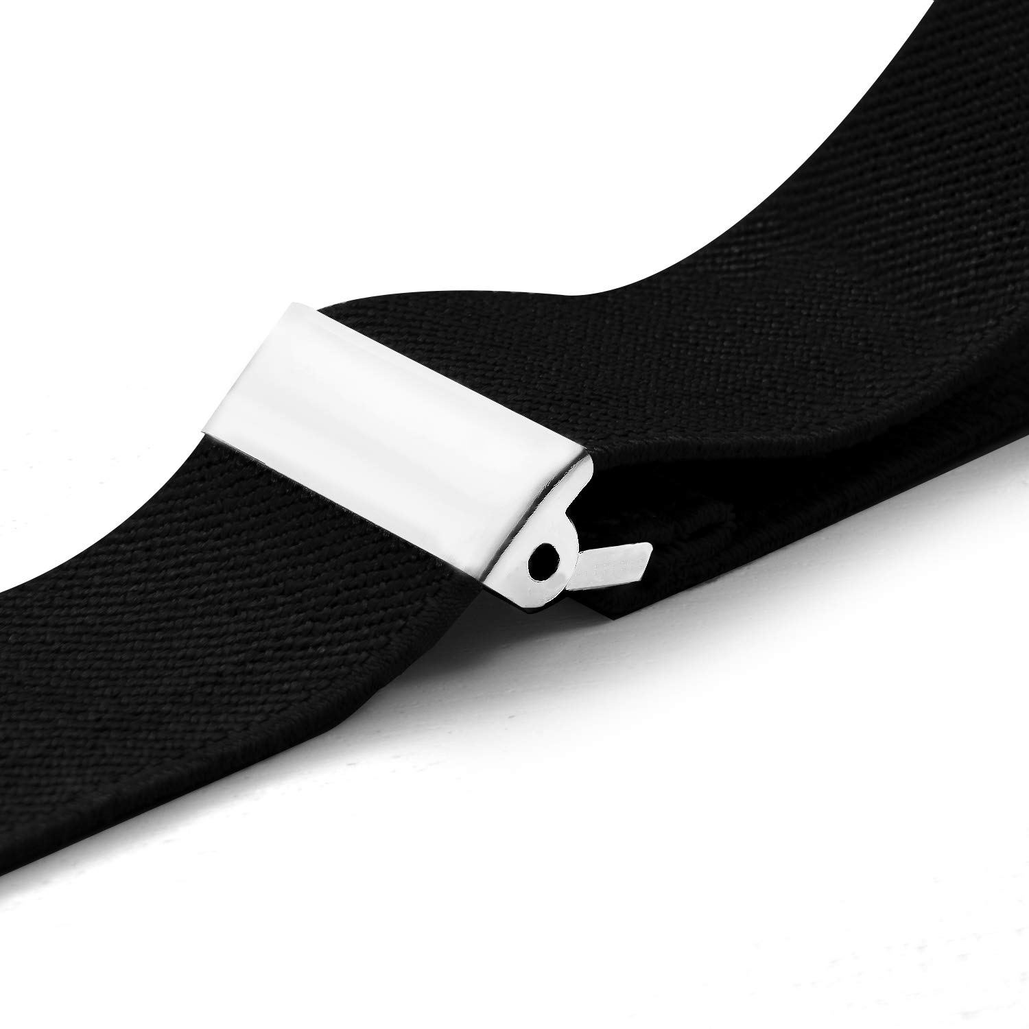 habibee Solid Color Mens Suspender Y Shape with Strong Clips Adjustable Braces