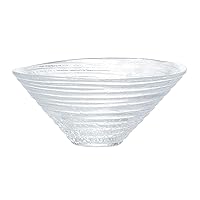 Toyo Sasaki Glass 41534 Small Bowl, Japanese Garasu Shaved Ice, White, Made in Japan