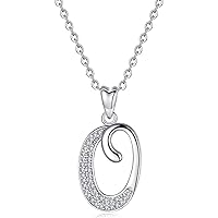 INFUSEU Sterling Silver Initial Necklaces for Women Girls, Personalized Letter Jewelry Gifts for Her