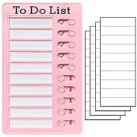Chore Chart for Kids,To Do List, Daily Routine Chart, and Schedule Board-Checklist and Portable Memo for Efficient Task Management and Planning (pink)