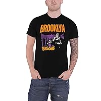 Biggie Smalls T Shirt Brooklyn Orange Logo Official Mens Black Size M