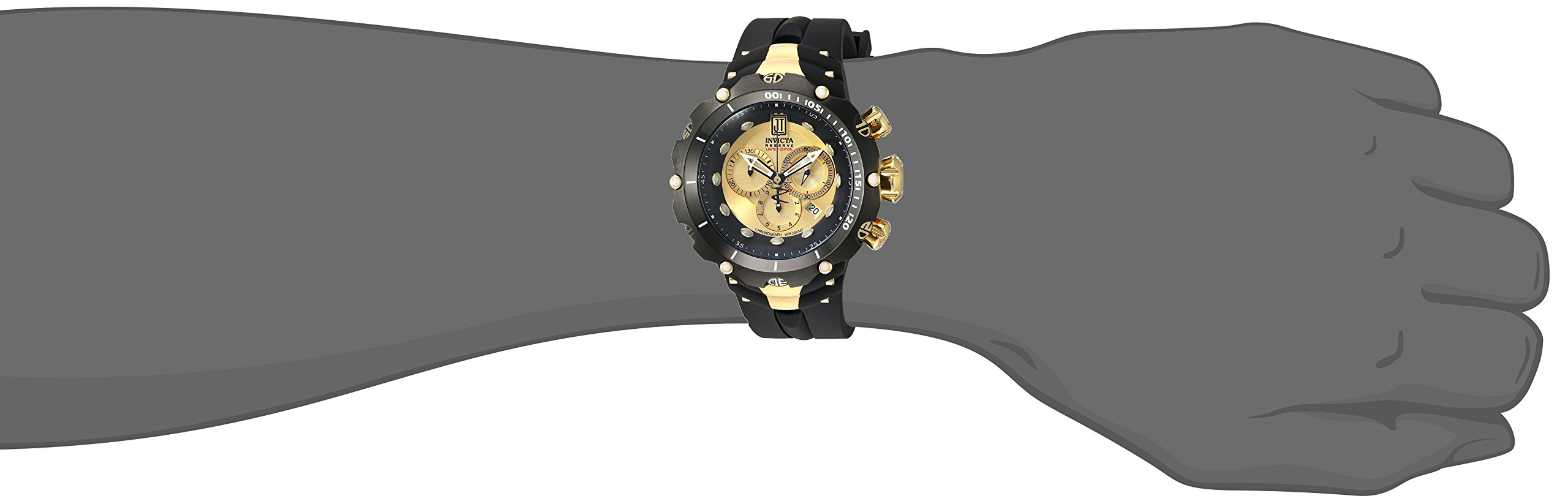 Invicta Men's 14416 Jason Taylor Analog Display Swiss Quartz Black Watch