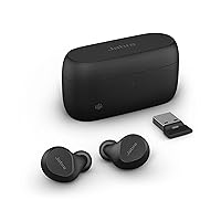Jabra Evolve2 True Wireless Earbuds - in-Ear Bluetooth Earbuds with Active Noise Cancellation & 4-Mic MultiSensor Voice Technology - Microsoft Teams Certified, Works with All Meeting Apps - Black