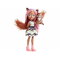 Enchantimals Sancha Squirrel Doll (6-in) and Stumper Animal Figure