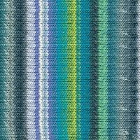 Noro Kureyon, 359 - Blues-Greys-Lemon-Violet-White