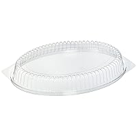 Chuo Chemical CT Street Deli Lunch D24 Disposable Food Container Lids, Made in Japan, 50 Pieces, Size: Approx. 8.6 x 6.8 x 1.1 inches (21.8 x 17.2 x 2.9 cm), Transparent
