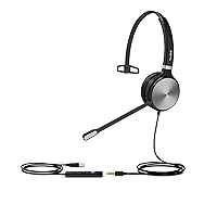 Yealink UH36 Series Headset, Wired Single-Ear | Teams Certified (UH36 Mono)