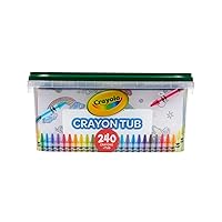 Crayon Tub - 120 Colors (240ct), Bulk Crayon Set for Classrooms, Kids Coloring & Art Supplies, Crayons for Kids, Gift [Amazon Exclusive]