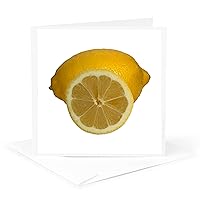 3dRose Greeting Card - Photo of a whole and sliced ripe lemons - sArt Photography - Fruit Food Art
