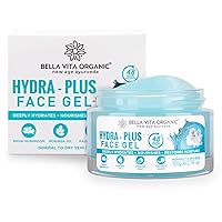 ECH Ethnic Choice Organic Hydra Plus Nourishing, Hydrating Light weight Face Gel Moisturiser for Soft and Healthy Skin with Moringa & Coconut Water, All Skin Types for Men & Women - 50 gm