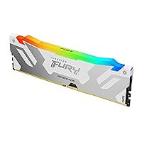 Kingston FURY Renegade White RGB 16GB 6000MT/s CL32 DDR5 DIMM | Infrared Syncing | FURY CTRL Software | Overclocking | Intel XMP 3.0 | Single Module | KF560C32RWA-16