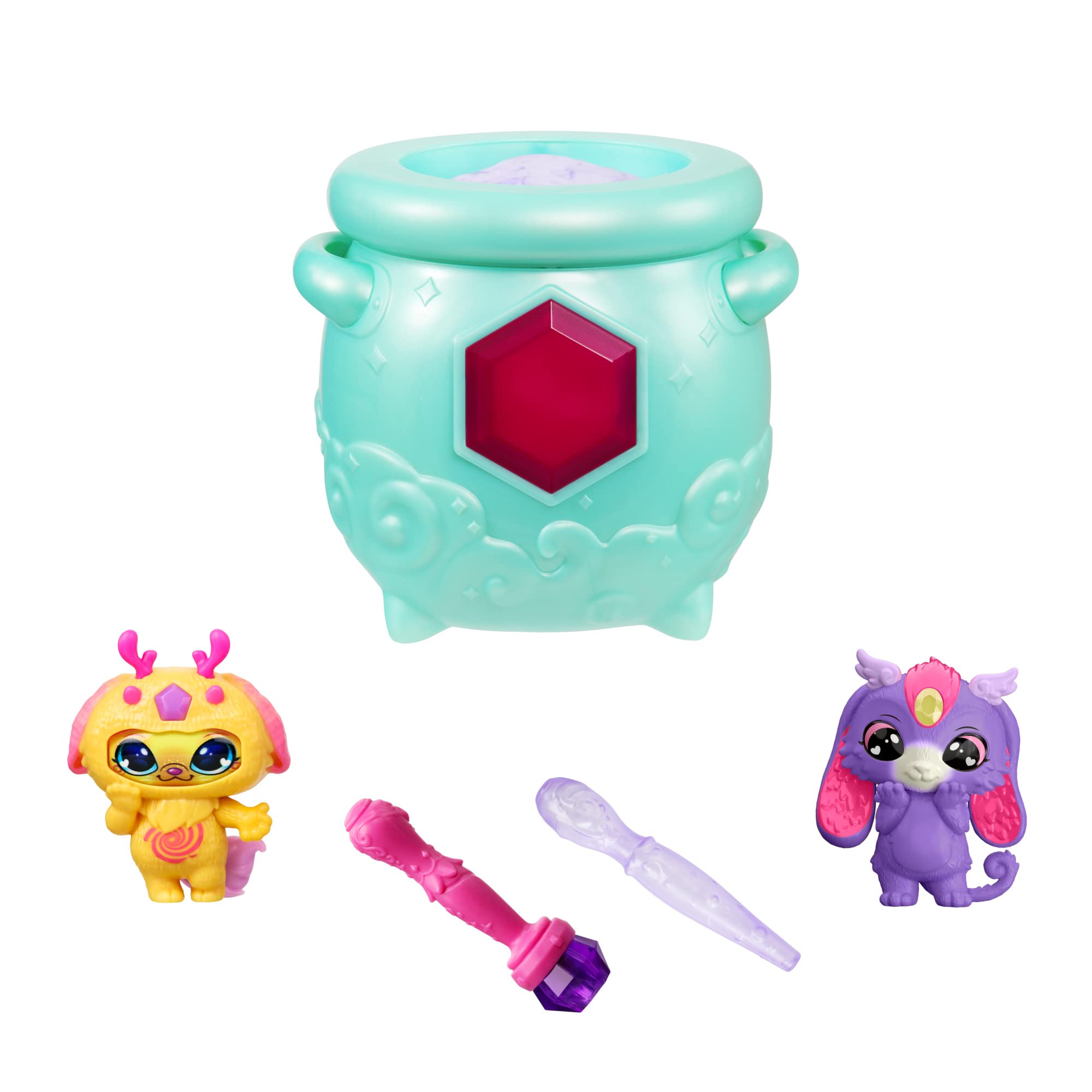 Magic Mixies Mixlings Tap & Reveal Cauldron 2 Pack, Magic Wand Reveals Magic Power, Power Unleashed Series, for Kids Aged 5 and Up (Styles May Vary), Multicolor (14696)