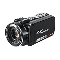 Video Camcorder 4K Vlogging Camera with External Microphone AC7 10X Optical Zoom Full HD Camaras for Vlog Recording (Color : Standard)