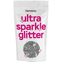 Hemway Premium Ultra Sparkle Glitter 100g / 3.5oz Multi Purpose Metallic Flake for Arts Crafts Nails Cosmetics Resin Festival Face Hair - Shaped (1/8