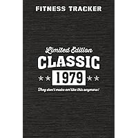 Fitness Tracker :Gift for 43 Years Old Vintage Classic Car 1979 43rd Birthday: Health and Fitness Journal to Track Meals, Workouts and Weight Loss for ... Reports & Mindfulness Prompts,Birthday Gifts