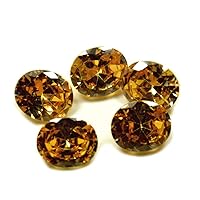 9X7 to 14X10 MM 5 Pcs Lot Brown Cubic Zircon Loose Gemstone Oval Shape for Chakra Healing