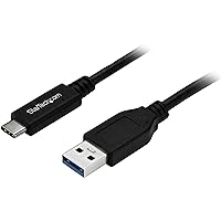 StarTech.com USB to USB C Cable – 1m / 3 ft – 5Gbps – USB A to USB C – USB Type C – USB Cable Male to Male – USB C to USB (USB315AC1M),Black
