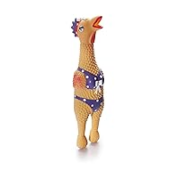 Outward Hound Squawkers Henrietta Latex Rubber Chicken Interactive Dog Toy, Large