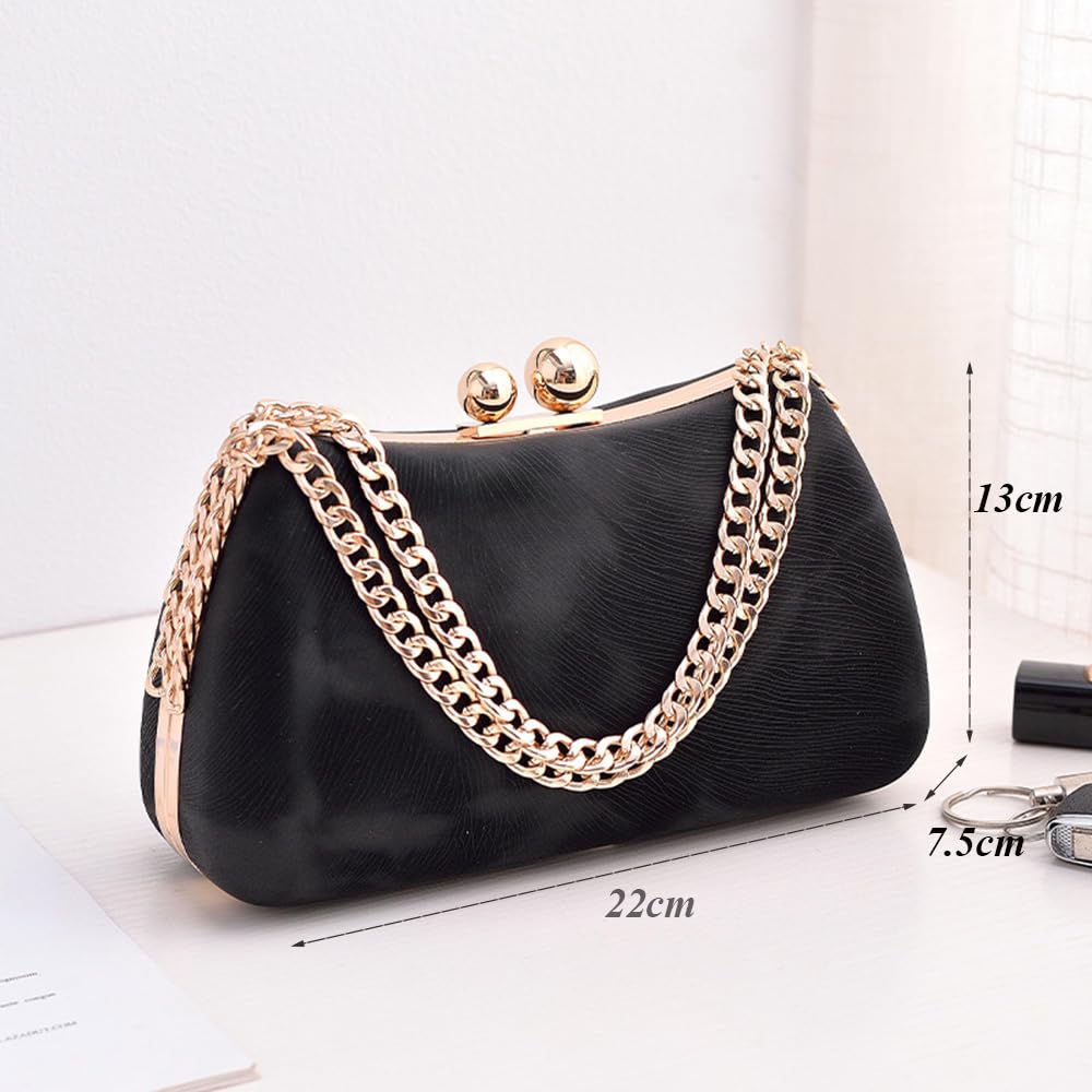 RTGGSEL Women‘s Wedding Cocktail Evening Clutch Purse Shoulder Crossbody Bags with Chain Strap Party Prom Satchel Handbag
