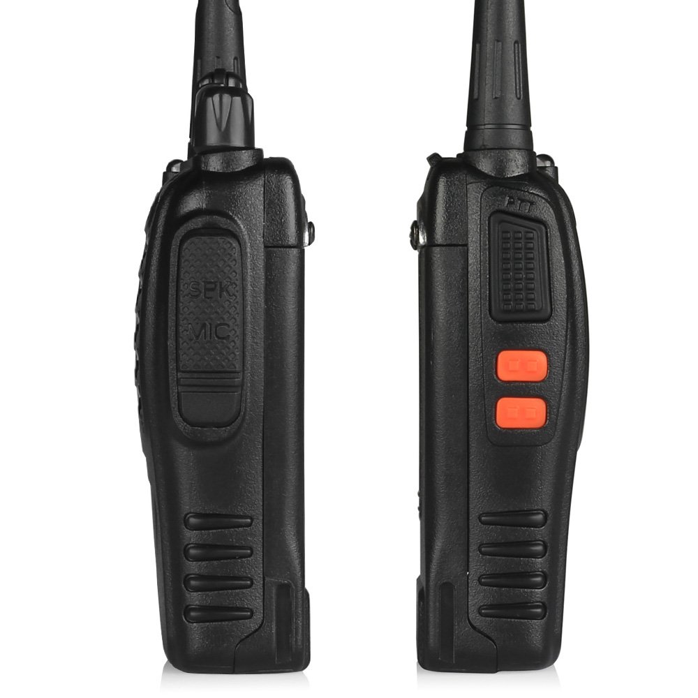 BaoFeng BF-888S Two Way Radio with Built in LED Flashlight (Pack of 4) + USB Programming Cable (1PC)