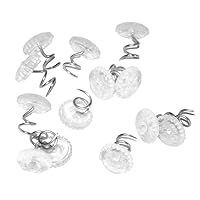 100 Pcs Upholstery Tacks Headliner Pins Clear Heads Twist Pins for Slipcovers and Bedskirts, 0.5 Inches Bed Skirt Pins