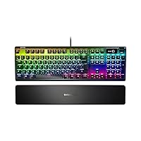 SteelSeries Apex 7 Mechanical Gaming Keyboard – OLED Smart Display – USB Passthrough and Media Controls – Tactile and Clicky – RGB Backlit (Blue Switch)