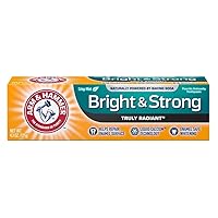 ARM & HAMMER Truly Radiant Whitening & Enamel Strengthening Fluoride Toothpaste, Fresh Mint, 4.3 oz (Pack of 5)