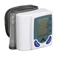 Wrist Blood Pressure Monitor, Digital Wrist Blood Pressure Machine, Large LCD Display BP Monitor BP Machine, Automatic Heartbeat Detector with Cuff, Portable Carrying Case