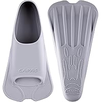 CAPAS Swim Training Fins Comfortable Silicone Lap Swimming Short Blade Floating Flippers with Mesh Bag for Kids Adult Men Women Build Leg Strength