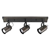 Globe Electric 59316 Kit Track Lighting, 1 Count (Pack of 1), Dark Wood, Bulb Not Included
