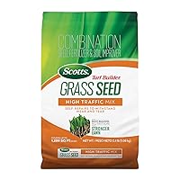 Turf Builder Grass Seed High Traffic Mix with Fertilizer and Soil Improver, Self-Repairs, 2.4 lbs.