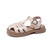 Sandal Size 13 Sandals Summer Woven Princess Shoes Adjustable Daily Wear Little Child/Big Kids Solar Slides