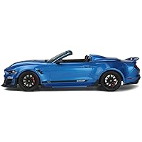 2022 Shelby Super Snake Speedster Convertible Blue Metallic with Black Stripes 1/18 Model Car by GT Spirit GT398