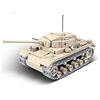 General Jim's Military Brick Building Set - World War 2 German Army Panzer III Battle Tank Building Blocks Model for History and Building Block Enthusiast, Teens and Adults