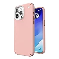 Speck iPhone 15 Pro Max Case - Drop Protection - Scratch Resistant, Soft Touch, 6.7 Inch Phone Case - Presidio2 Pro Dahlia Pink/Rose Copper/White