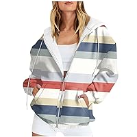 Womens Full Zip Oversized Hoodies Casual Long Sleeve Drawstring Jacket Fall Winter Fashion Clothes With Pocket