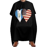 Guatemala Flag and American Flag Barber Cape Professional Hair Cutting Apron Hairdresser Cape Salon Cape for Men Women