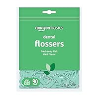 Mint Dental Flossers, 90 Count, 1 Pack (Previously Solimo)