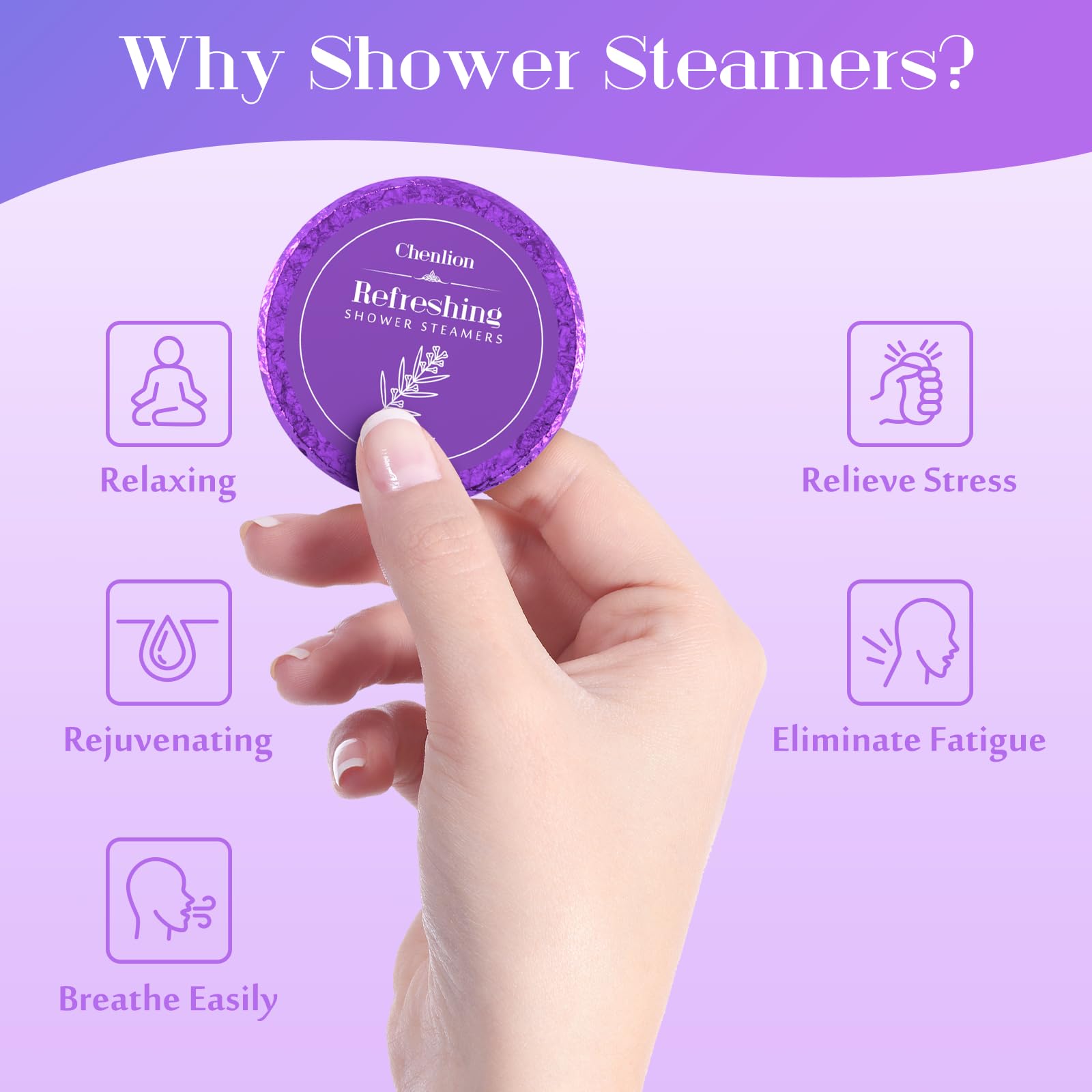 Shower Steamers Aromatherapy 18-Pack Shower Bombs for Women, Eucalyptus Lavender Menthol Essential Oil Shower Steamer for Women, Self Care & Relaxation Birthday Gifts for Women Men Who Have Everything