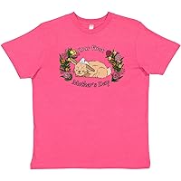 inktastic Our First Mother's Day - Cute Bunnies with Flowers Youth T-Shirt