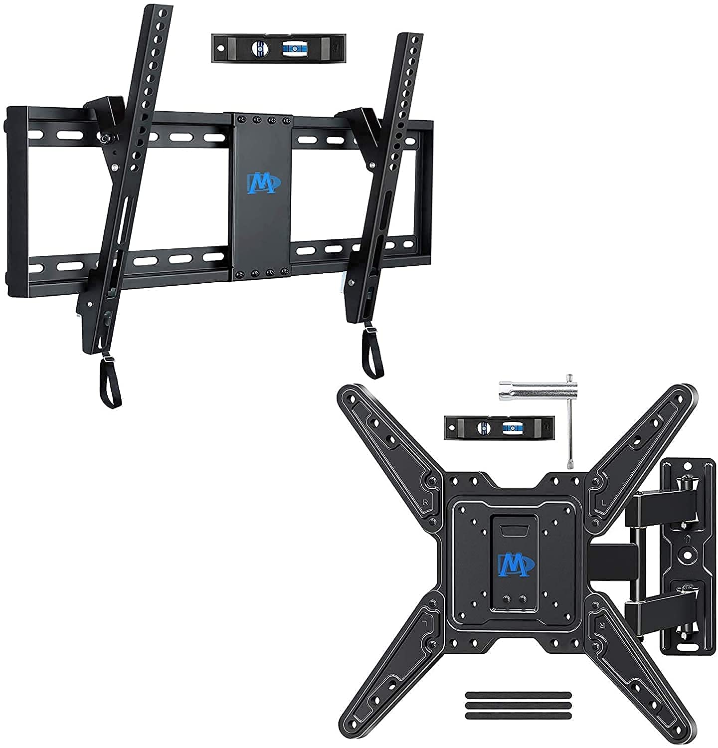 Mounting Dream MD2268-LK Tilt TV Wall Mount for 37-75 Inch TVs, Tilt TV Mount and MD2413-MX Full Motion TV Wall Mount for Most 26-55 Inch TVs