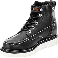 Men's Beau Leather Motorcycle Casual Wedge Boot