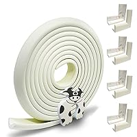 | Edge Guard & Corner Protector - Extra Long 19.0ft [16.5ft Edge + 8 Pretaped Corners] with Baby Proofing, Home Safety Furniture Bumper and Table Edge Guards Child Safety [Off White Color]
