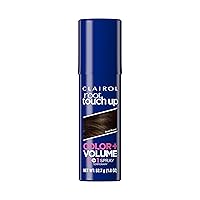 Clairol Root Touch-Up Color + Volume 2-in-1 Temporary Hair Coloring Spray, Dark Brown Hair Color, Pack of 1